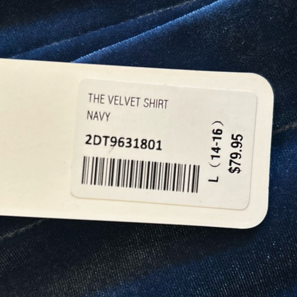 Soft Surroundings Blue 3/4 Sleeve Button Down Tunic - Picture 6 of 13